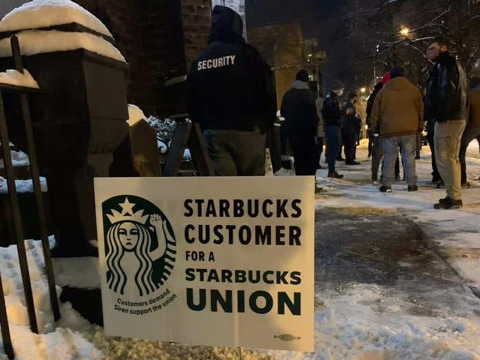 Starbucks accused of using 'overwhelming psychological force' against workers at a Buffalo store who considered trying to unionize