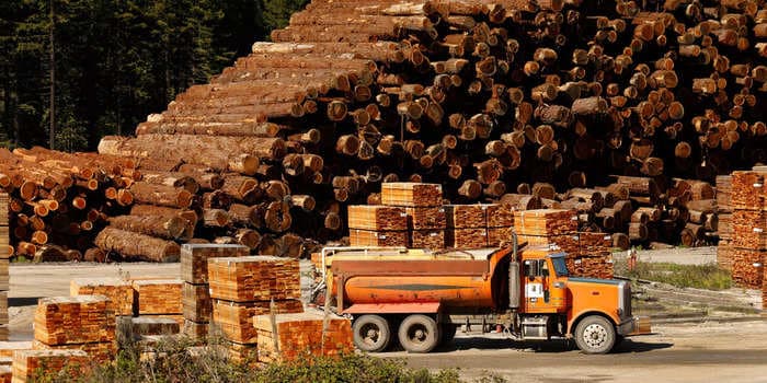 Lumber prices have spiked 95% in 5 weeks as supply issues arise following Canadian floods while demand stays strong