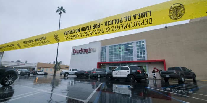 Los Angeles police fatally shot a 14-year-old girl in a Burlington Coat Factory while firing at a male suspect