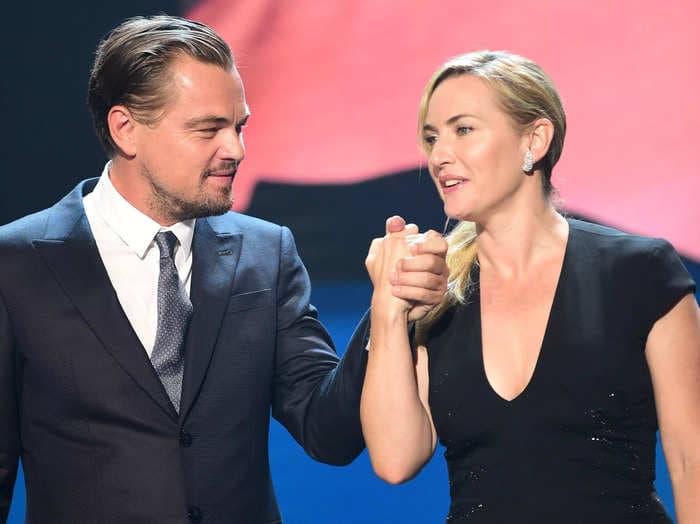 Kate Winslet says she 'couldn't stop crying' when she reunited with Leonardo DiCaprio