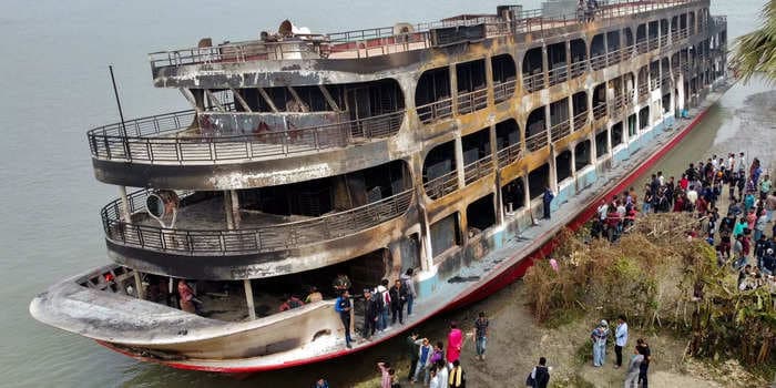 At least 38 people are dead and around 100 more injured after a ferry caught fire in Bangladesh