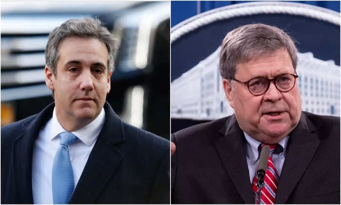 Michael Cohen celebrates as his lawyers serve Bill Barr with legal papers: 'Happy New Year, asshole!'