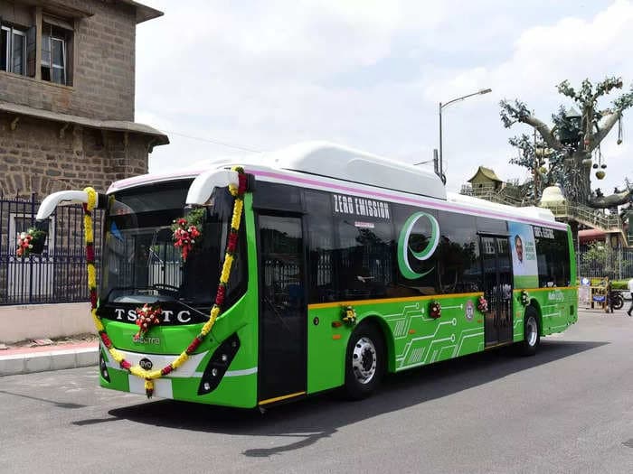 Shares of this electric bus maker have surged 540% in the last 12 months