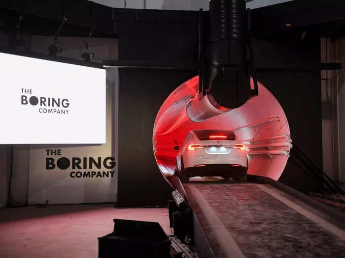 See how Elon Musk's Boring Company ramped up its Las Vegas hyperloop to 70 Teslas