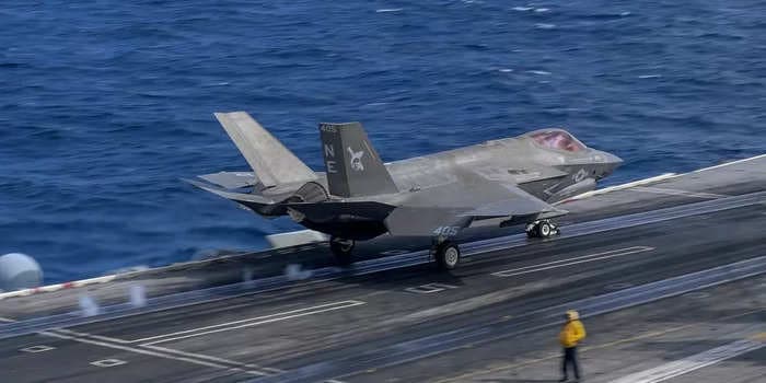 Pilot forced to bail out of F-35 stealth jet after 'landing mishap' on US Navy aircraft carrier in South China Sea