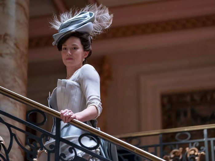 The 'Gilded Age' costume designer completely changed Bertha Russell's aesthetic after Carrie Coon joined the cast