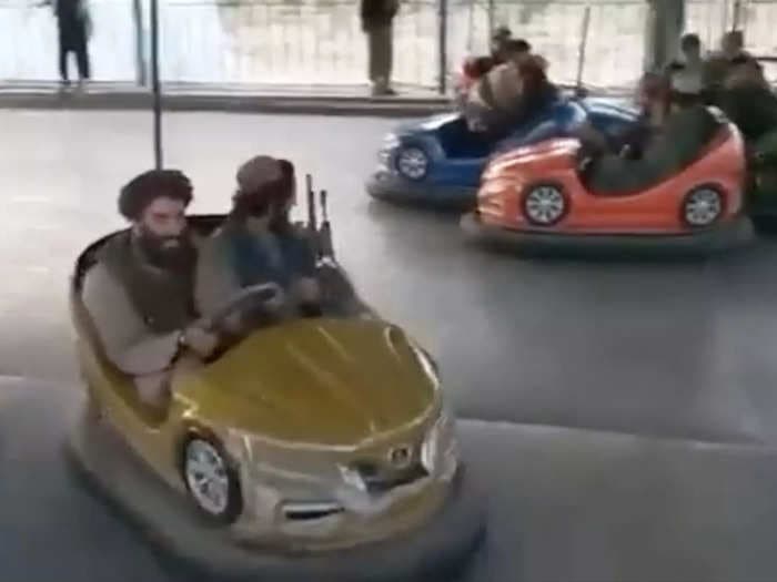 Taliban fighters in Afghanistan have been barred from taking their weapons to amusement parks