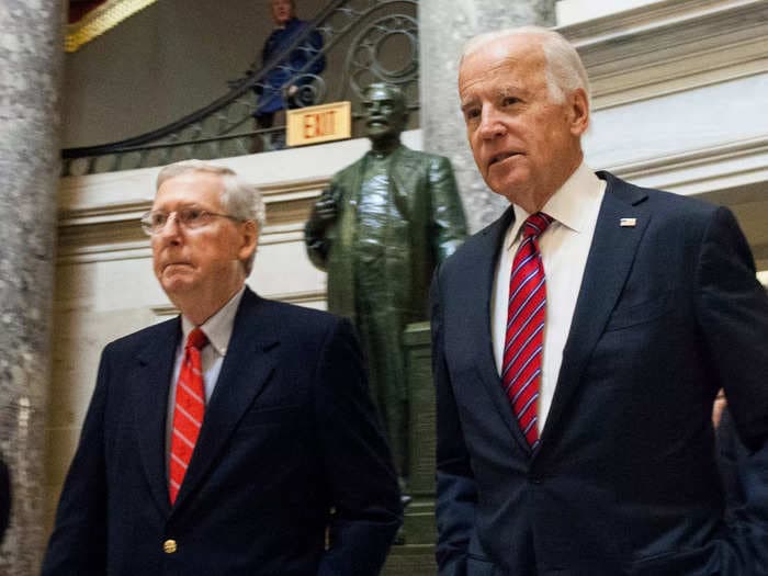 Ahead of a landmark SCOTUS nomination, Biden calls Mitch McConnell a 'man of honor' and says they 'really are friends'