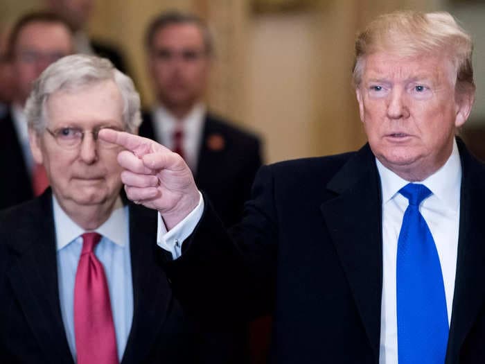 Trump said the GOP is 'getting absolutely creamed' in redistricting and blamed Mitch McConnell, even though redistricting happens at the state level