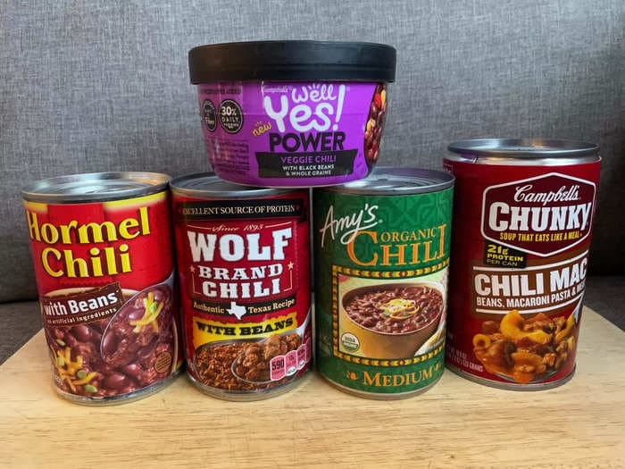 I tried 5 different kinds of canned chili, and there's only one I'd totally eat again