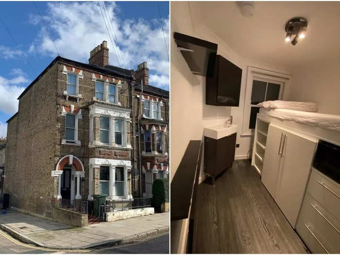 One of London's smallest apartments is being auctioned for $68,000. Take a look inside the 75-square-foot space.