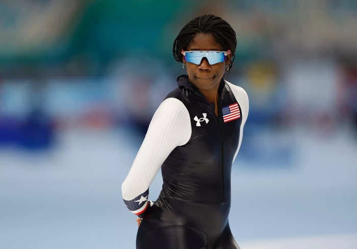 Team USA's top Olympic speed skater admits that she long struggled just to get on and off the ice