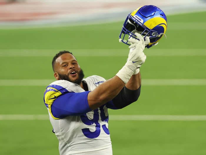 Aaron Donald made the play that sealed the Rams' Super Bowl victory, then pointed to the finger where he wanted his ring