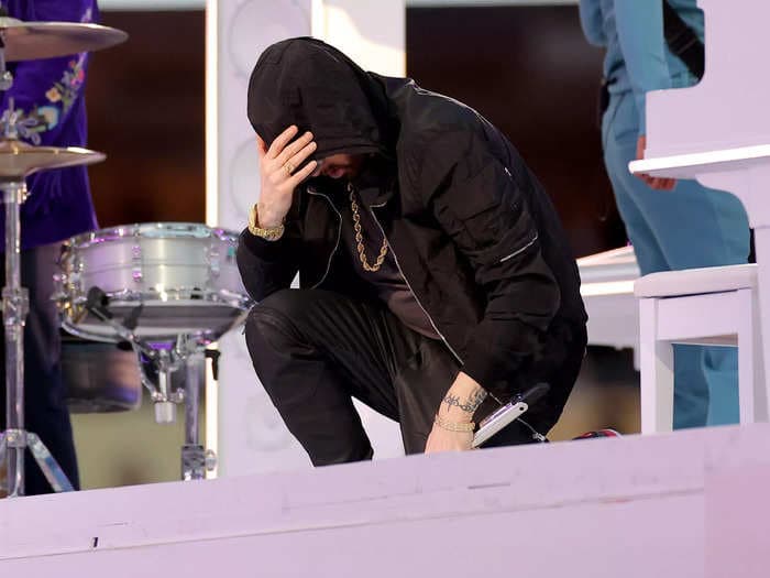 NFL denies it tried to stop Eminem from taking a knee during Super Bowl halftime show