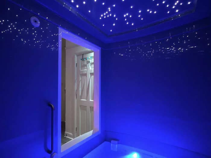 Sensory deprivation tanks can help with symptoms of anxiety. I floated in one for an hour and felt my stress melt away as I unplugged from my phone and my personal responsibilities.