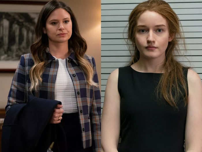 'Inventing Anna' star Katie Lowes says she was so mesmerized watching Julia Garner's 'exceptional' transformation into Anna Sorokin that she'd 'forget' her lines sometimes