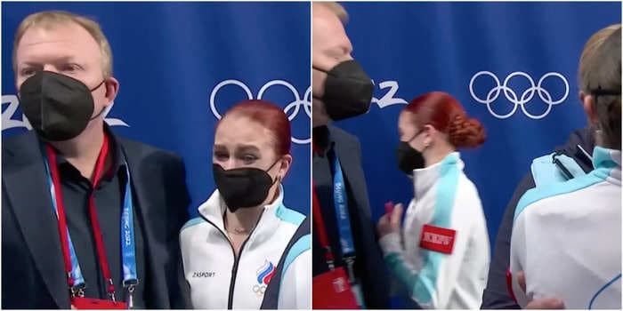 A Russian figure skater cried, said she hates the sport, and threatened to 'never skate again' after missing gold despite a record 5 quad jumps