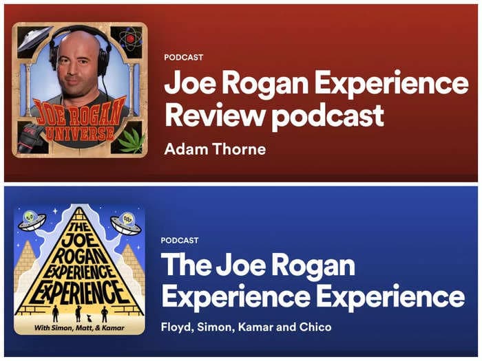 Podcasts that review episodes of 'The Joe Rogan Experience' ranked among the top shows in the US this month, flexing the power of his fan base