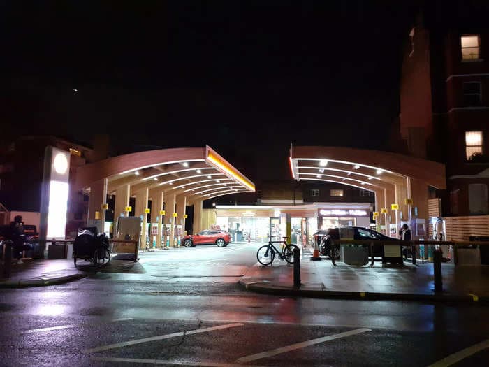 Oil giant Shell turned an old gas station into an EV-only charging hub with free WiFi and solar panels in its timber canopies. Take a look around.