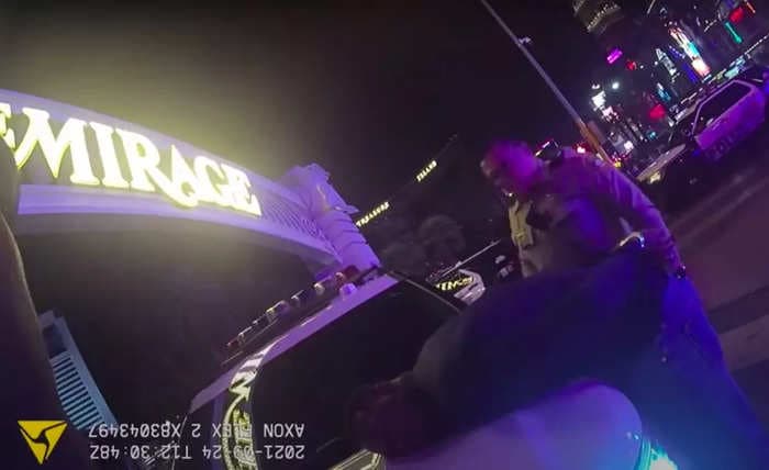 New video footage shows former UFC champion Jon Jones head-butt a police car