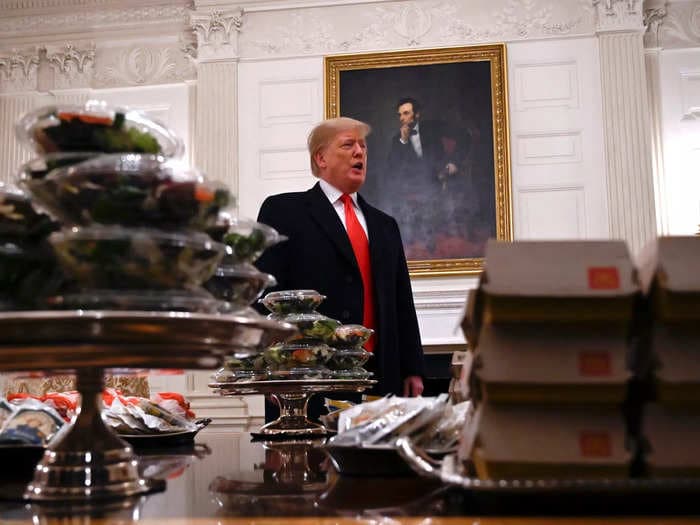 Trump served a spread of McDonald's and Diet Coke at his CPAC VIP pregame party