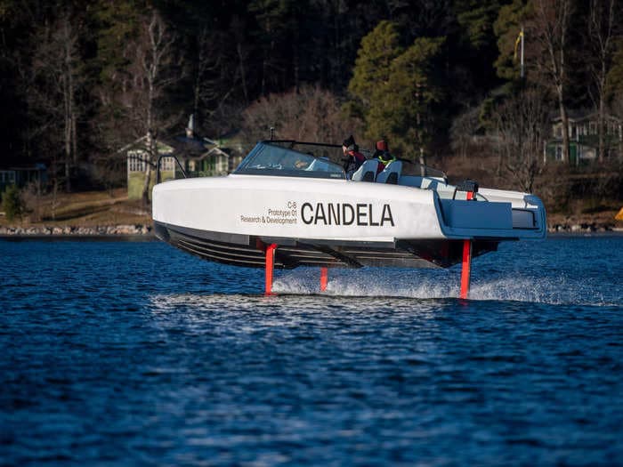 This $300,000 electric speedboat glides above the water at over 30 miles per hour &mdash; take a look