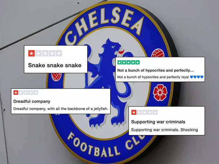 Chelsea FC fans voice their displeasure over sponsors' partnerships pause &mdash; by writing bad online reviews
