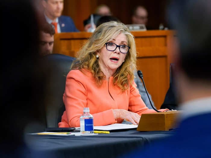 Sen. Marsha Blackburn accused Ketanji Brown Jackson of supporting 'progressive indoctrination' of children and having ties to a school that teaches kindergarteners about 'white privilege' and choosing their gender