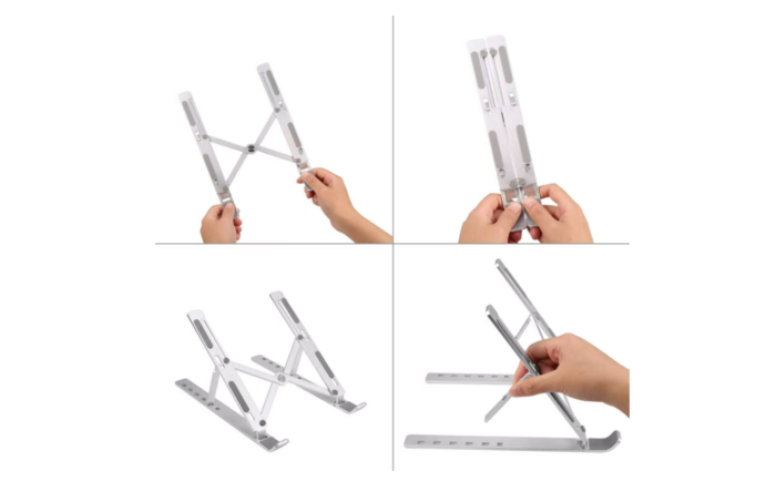 Aluminum laptop stands with 6 angle adjustment options