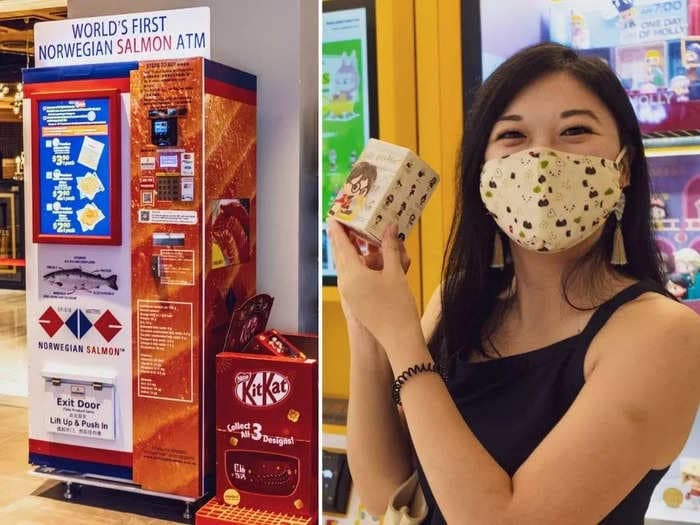 I took a deep dive into Singapore's vending-machine culture, where you can buy everything from raw salmon to potted plants out of a machine