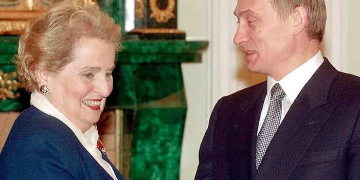 Madeleine Albright in her final op-ed described Putin as 'small and pale' and 'almost reptilian'