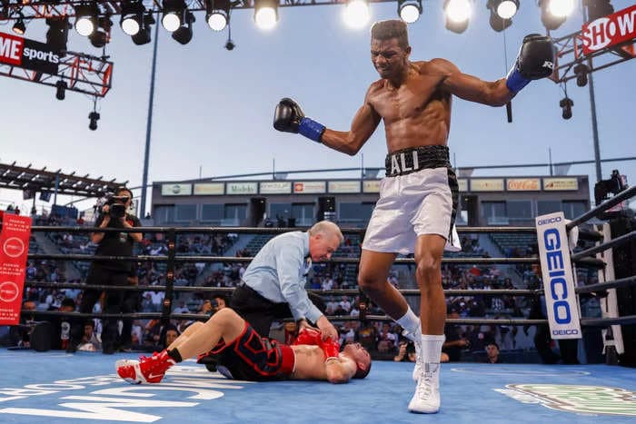 A 24-year-old fighter who looks just like Muhammad Ali is challenging one of boxing's most ferocious punchers to a fight