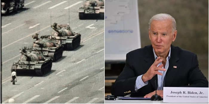 Biden says Russia's war in Ukraine has led to 'Tiananmen Square squared' moments