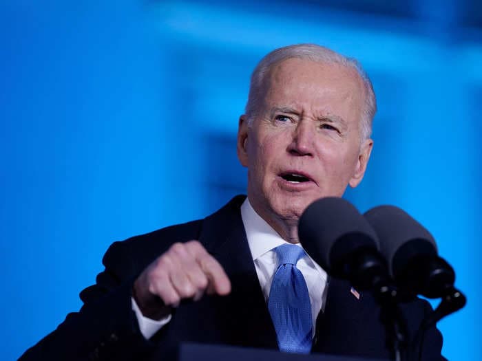 President Joe Biden says Vladimir Putin 'cannot remain in power' but stops short of calling for regime change