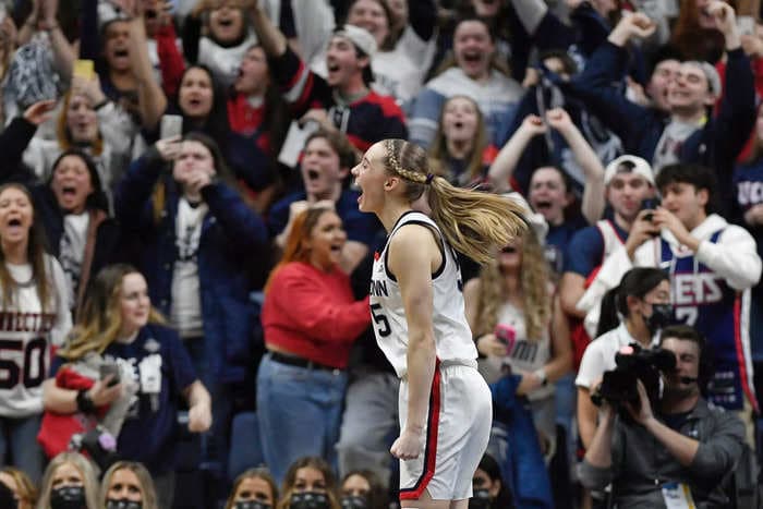 A star facing UConn in the Elite Eight claimed the Huskies get 'home game' advantage for their March Madness matchup