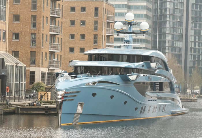 A Russian businessman's $50 million superyacht was seized by the UK after mooring in London for an awards ceremony, government says