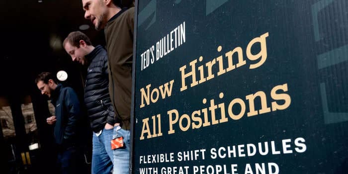 Private-sector businesses created 455,000 jobs in March, beating forecasts as the recovery charged forward