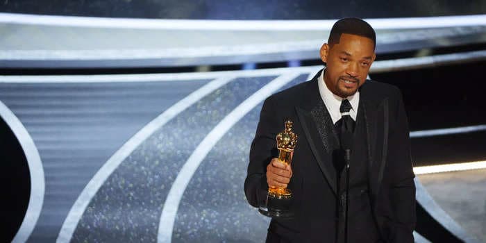 Will Smith refused to leave the Oscars ceremony after slapping Chris Rock onstage, the academy said