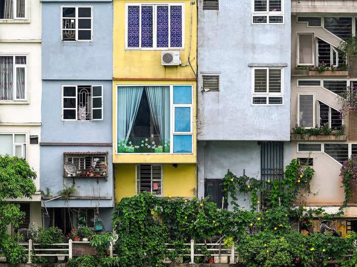 The streets of Hanoi are lined with tall, narrow 'tube houses' that can be less than 6 feet wide and up to 12 floors tall &mdash; take a look