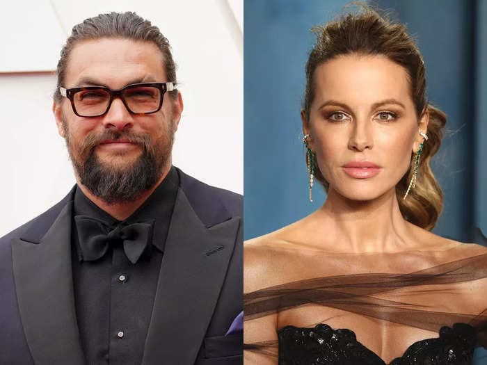 Jason Momoa denies 'cray' rumors that he and Kate Beckinsale are dating after he offered her his coat at a party: 'The woman was cold'