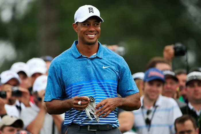 Tiger Woods' secret on one hole at the Masters used to be to hit the fans on purpose with his ball