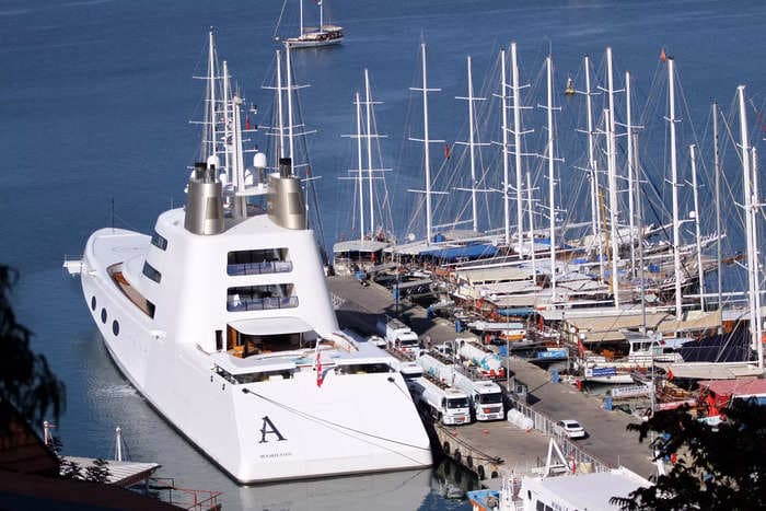 Russian oligarch Andrey Melnichenko's yacht is one of six Russia-linked vessels that have avoided seizure in the Maldives