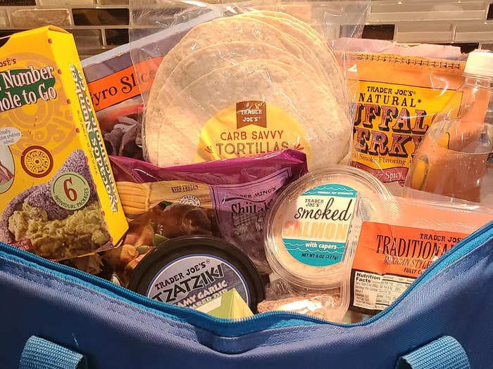 I'm a mom of 2 who shops at Trader Joe's. Here are 13 of my favorite low-carb groceries to buy there.