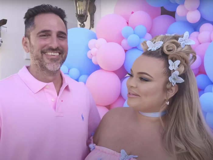 Trisha Paytas announced they are having a girl in a controversial 'gender reveal' YouTube video