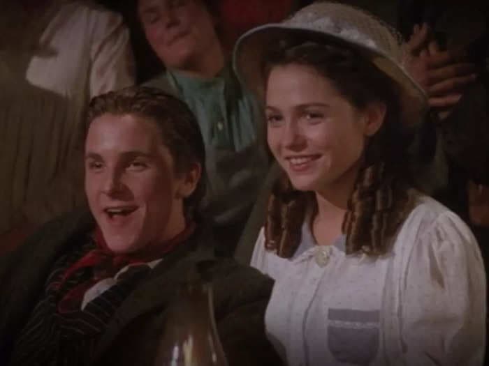 'Newsies' star says she dated Christian Bale during filming, but they broke up before their last scene: 'I wasn't even talking to Christian that day'