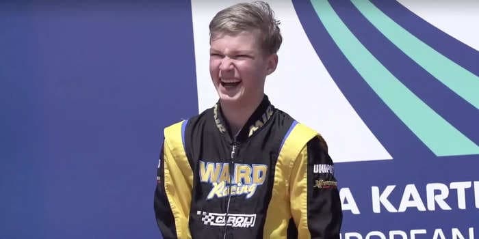 Russian teenage racer who made an apparent Nazi salute accused by motorsport bosses of lacking respect for humanity and stripped of license