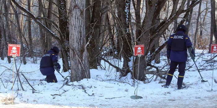 Ukrainian officials say retreating Russian forces left booby traps including explosives in car trunks, washing machines, and under dead bodies