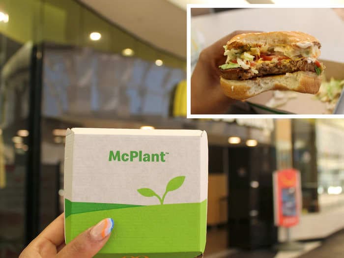 I tried the new McDonald's McPlant burger. It tastes like real meat, but it's too expensive to buy again.