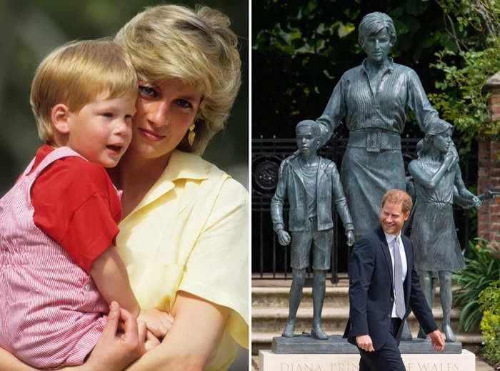 Prince Harry said his late mom, Princess Diana, has been with him more over the last 2 years than ever before