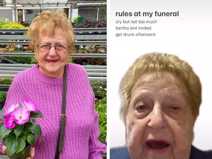 A 92-year-old grandma has blown up on TikTok with a list of rules for her funeral, including 'get drunk' and 'cry but not too much'